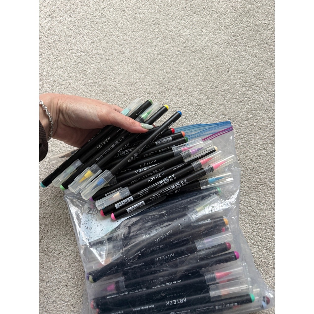Arteza Artistic Real Brush Pens Multicolor Water Based Ink Lot